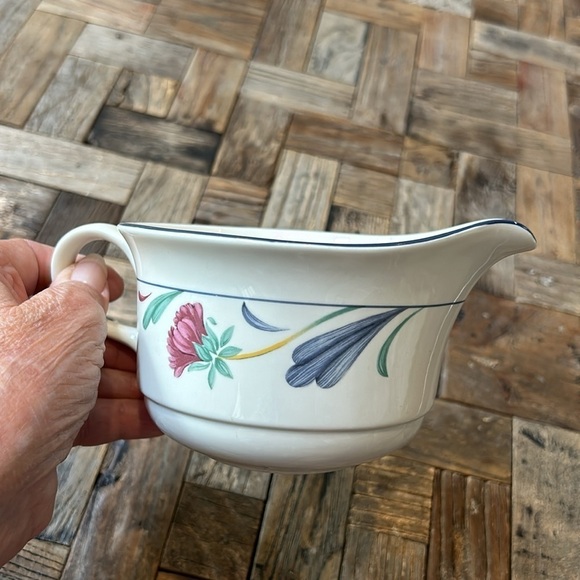 Lenox Poppies On Blue Vintage Sauce Gravy Boat - Picture 7 of 7